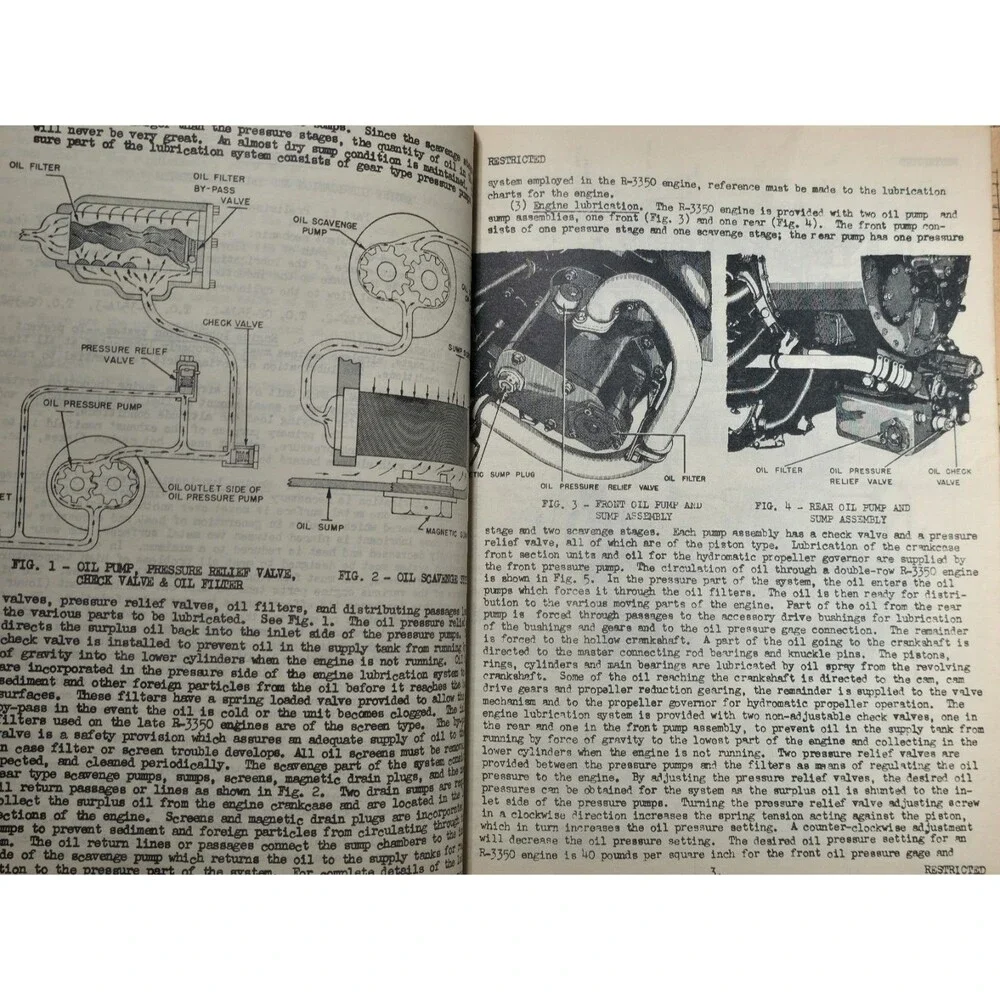 1945 B-29 Superfortress Engines M And I Manual Restricted Maintenance Training